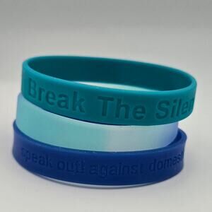 Three Rubberband Bracelets Break the Silence Speak Out Against Domestic Violence